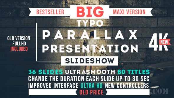 E030 大字排版式样-BIG TYPO PARALLAX PRESENTATION