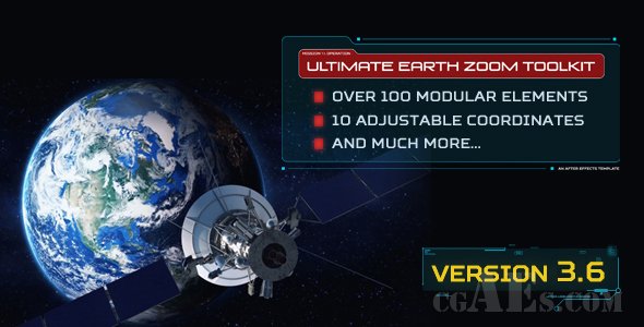 E038 地球俯冲定点视频展示模板-VIDEOHIVE ULTIMATE EARTH ZOOM TOOLKIT V3.6