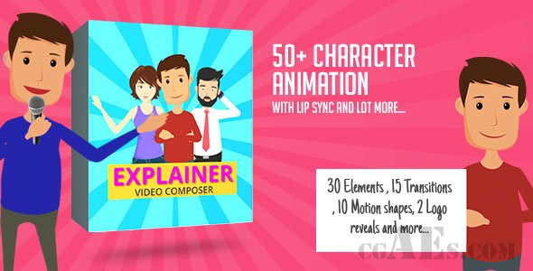 E044 角色动画创作工具包-CHARACTER ANIMATION COMPOSER – EXPLAINER VIDEO TOOLKIT