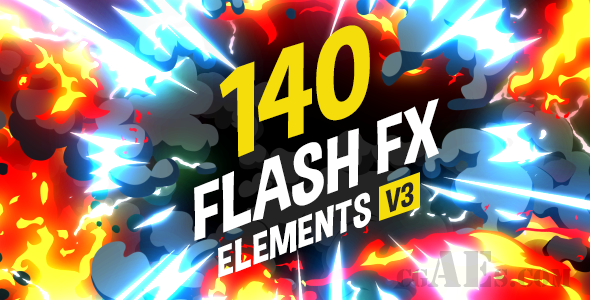 E047 140个FLASH特效元素-140 FLASH FX ELEMENTS V2.1