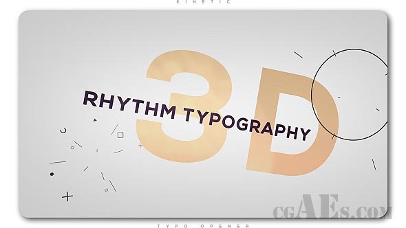 E072 3D运动标题排版AE模板-3D RHYTHM TYPOGRAPHY INTRO