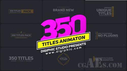 E078 350个动态标题模板-VIDEOHIVE 350 TITLES ANIMATION PACK 21243068