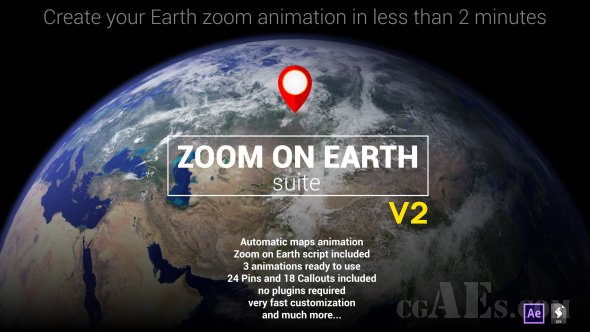 E127 地球变焦动画完整工具包-ZOOM ON EARTH SUITE V2