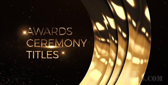 E136 金色华丽粒子晚会活动文字标题片头 AWARDS CEREMONY TITLES