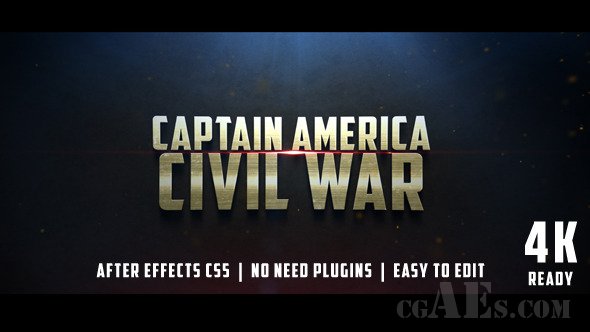 E160 电影宣传预告片AE模板-VIDEOHIVE CIVIL WAR CINEMATIC TRAILER