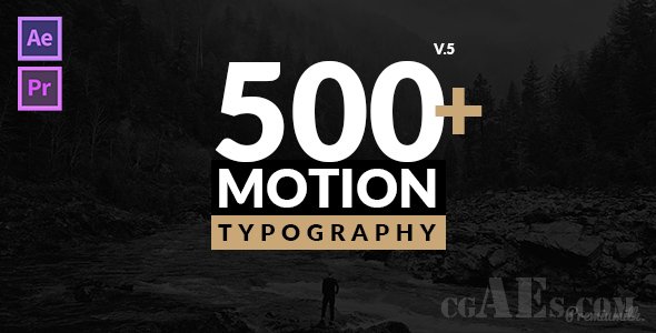 E170 500+动态标题版式AE模板-VIDEOHIVE MOTION TYPOGRAPHY