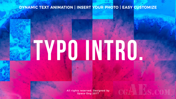 E172 动感节奏的文本片头AE模板-VIDEOHIVE – TYPO INTRO – 20969059