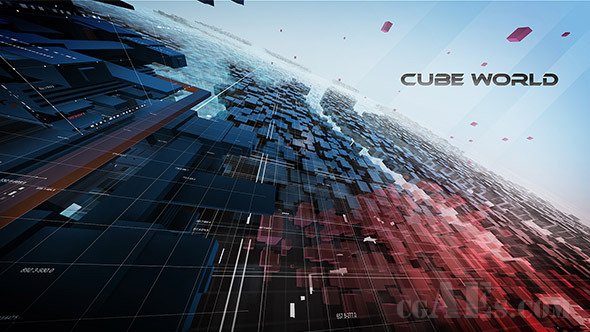 E192 魔方风格视频展示效果AE模板-VIDEOHIVE CUBEWORLD