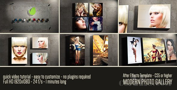 E194 时尚相册展示AE模板-VIDEOHIVE MODERN PHOTO GALLERY