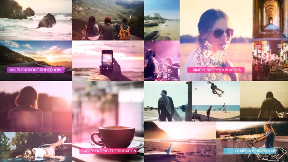 E222 优雅的视频展示效果AE模板-VIDEOHIVE DYNAMIC SLIDESHOW