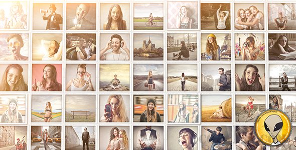 E248 视频展示效果AE模板-VIDEOHIVE MOSAIC POP PHOTOS DISPLAYS