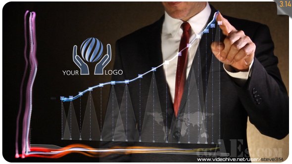 E269 商业图表风格揭示LOGO AE模板-VIDEOHIVE BUSINESS CHART – LOGO INTRO