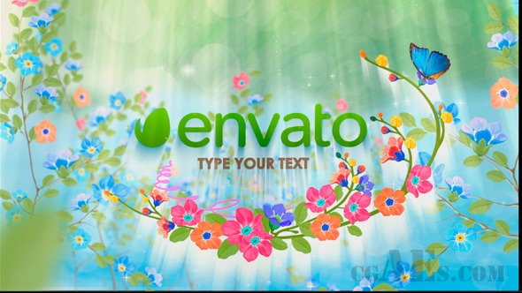 E307 春天氛围的LOGO包装AE模板-VIDEOHIVE SPRING LOGO 10469353