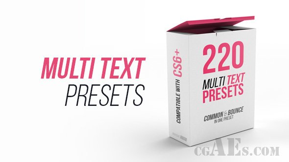E313 220个文本动画预设-VIDEOHIVE MULTI TEXT PRESETS
