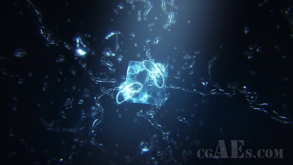 E323 水花飞溅LOGO包装AE模板-VIDEOHIVE WATER SPLASH LOGO