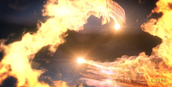 E328 火舞演绎LOGO包装AE模板-VIDEOHIVE FIRE DANCE LOGO REVEAL