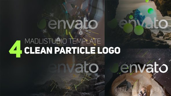 E576 4个简短干净的LOGO 出场包装AE模板-4 CLEAN PARTICLE LOGO 20988453