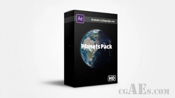 逼真的模拟太阳系星球-FLATPACKFX – REALISTIC PLANETS PACK AFTER EFFECTS