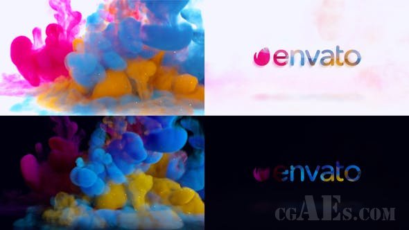 彩色烟雾揭示LOGO AE包装模板-VIDEOHIVE COLORFUL SMOKE LOGO REVEAL 2 24943295