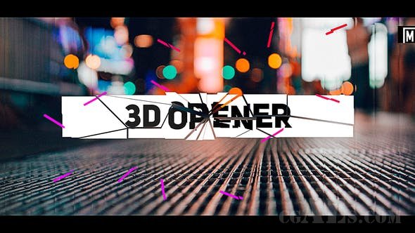 视频展示效果包装AE模板-VIDEOHIVE STOMP 3D OPENER 22505502
