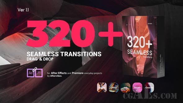 320个转场AE模板-VIDEOHIVE TRANSITIONS V1.1 24427647