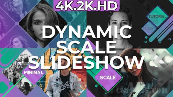 动态幻灯片展示AE模板-VIDEOHIVE DYNAMIC SCALE SLIDESHOW 23947833