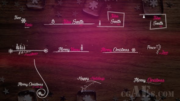 圣诞标题字幕AE模板-VIDEOHIVE – CHRISTMAS TITLES – 23059939