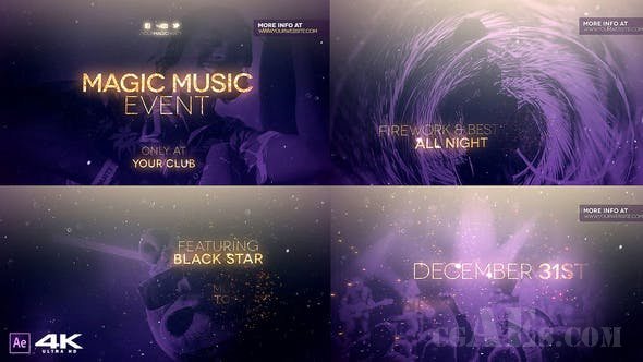 音乐会活动片头包装AE模板-VIDEOHIVE – MAGIC MUSIC EVENT V2.0 – 14074346