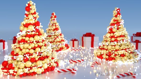 华丽圣诞树包装AE模板-VIDEOHIVE – ABSTRACT CHRISTMAS TREE (5 VERSIONS) – 21023603