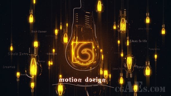 灯泡闪现包装AE模板-VIDEOHIVE – LIGHT BULBS INTRO – 25161618