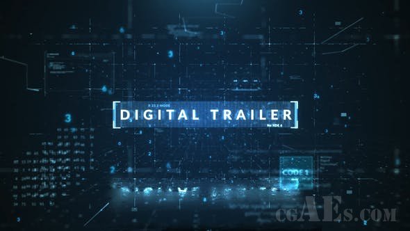 科技数字预告片包装AE模板-VIDEOHIVE – DIGITAL TRAILER – 22972491