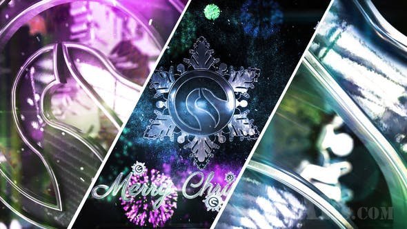 雪花圣诞节LOGO包装AE模板-VIDEOHIVE SNOWFLAKE CHRISTMAS LOGO 22994939