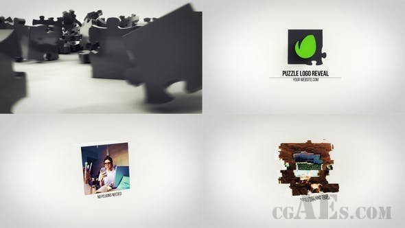 拼图演绎LOGO标识AE模板-VIDEOHIVE – PUZZLE LOGO REVEAL – 25103722