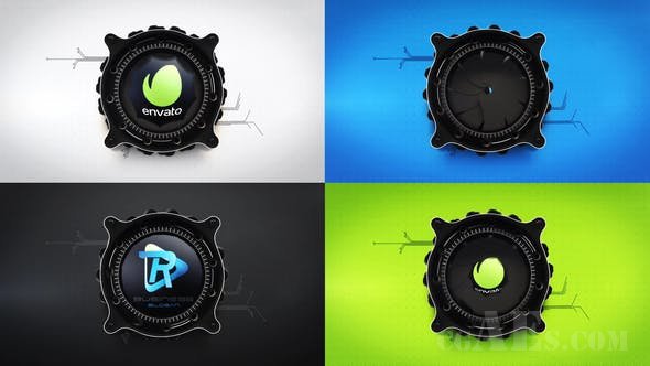 机械镜片LOGO标识展示AE模板-VIDEOHIVE – MECHANICAL LENS LOGO REVEAL – 24553768