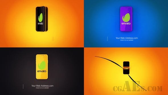 手机APP风格展示LOGO标识-VIDEOHIVE – PHONE LOGO REVEAL – 23896333