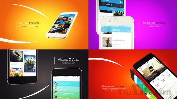 手机APP简介-VIDEOHIVE – PHONE 8 MODULAR APP INTRO – 23695279