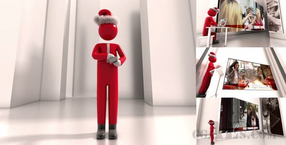 圣诞祝福视频包装AE模板-VIDEOHIVE – CHRISTMAS GREETINGS WITH BUSINESSMAN – 6295801