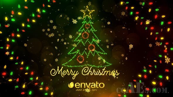 圣诞彩灯 AE模板-VIDEOHIVE – COLORFUL LIGHTS CHRISTMAS – 25198911