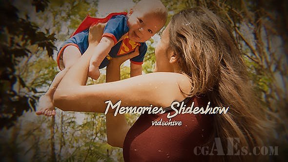 亲子视频展示AE模板-VIDEOHIVE MEMORIES PHOTO SLIDESHOW 21055845