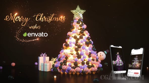 圣诞新年祝福片头AE模板-VIDEOHIVE – CHRISTMAS AND NEW YEAR GREETINGS – 25206820
