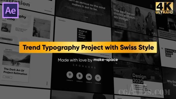 视频展示AE模板-VIDEOHIVE – SWISS TYPOGRAPHY PACK – 25146535