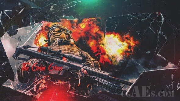 史诗破碎玻璃视频展示AE模板-VIDEOHIVE THE GRIM GLASS TRAILER 25232376