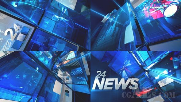 电视栏目新闻片头包装AE模板-VIDEOHIVE DYNAMIC NEWS OPENER 25147689