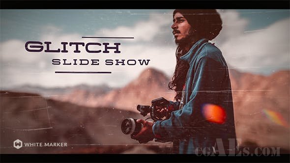 干扰风格视频展示模板-VIDEOHIVE – GLITCH SLIDESHOW – 21485052