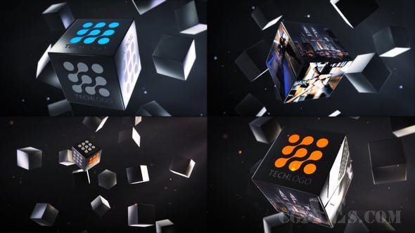 抽象业务多维数据集LOGO揭示AE模板-VIDEOHIVE ABSTRACT BUSINESS CUBES LOGO REVEALS 23389823