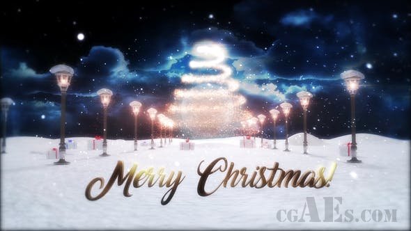 圣诞节LOGO展示AE模板-VIDEOHIVE MERRY CHRISTMAS LOGO REVEAL 25269473