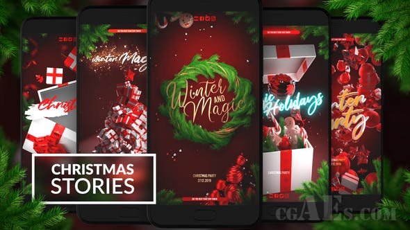 圣诞节INSTAGRAM故事-VIDEOHIVE – CHRISTMAS INSTAGRAM STORIES – 25269928