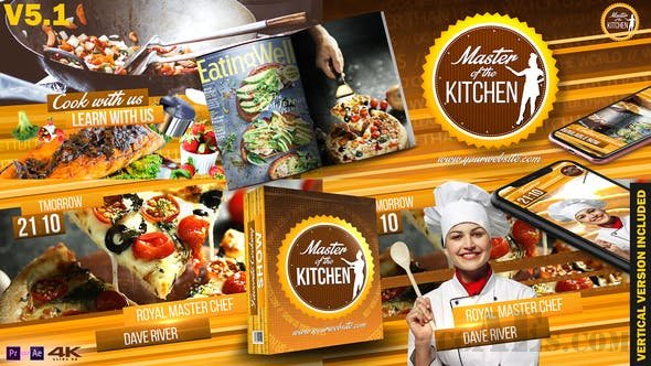 烹饪节目片头包装AE模板-VIDEOHIVE – FAVORITE COOKING SHOW V5.1 – 6533477