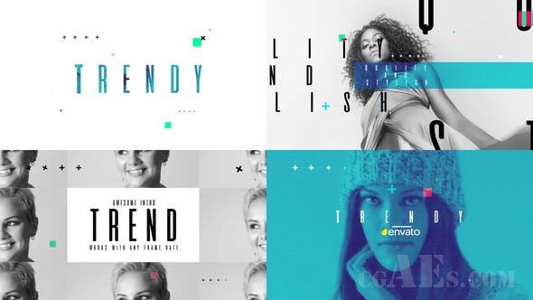 现代时尚风格的视频展示AE模板-VIDEOHIVE MODERN TRENDY FASHION OPENER 25174917