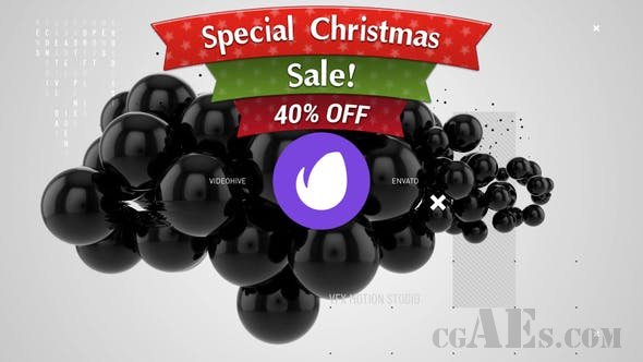 具有抽象3D形状的片头包装AE模板-VIDEOHIVE – FAST OPENER WITH ABSTRACT 3D SHAPES 24238471